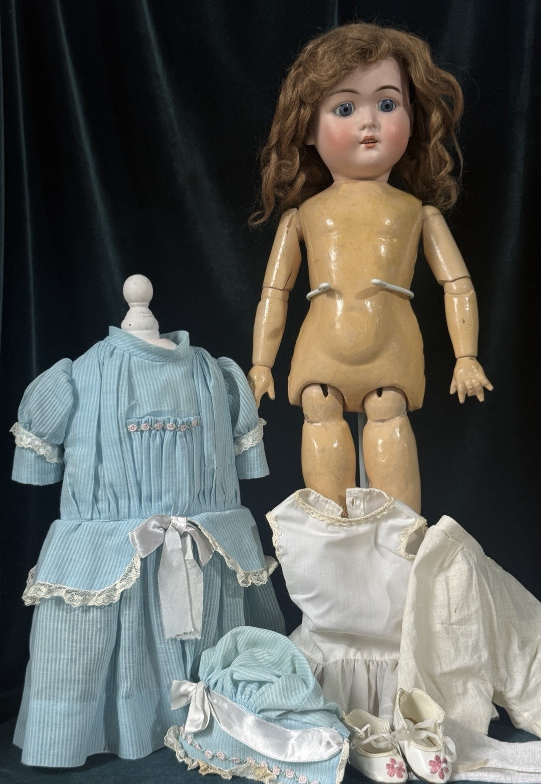 Rare Antique American James Scholly Taft 24” Doll Mold D.A. 6 Bisque Head