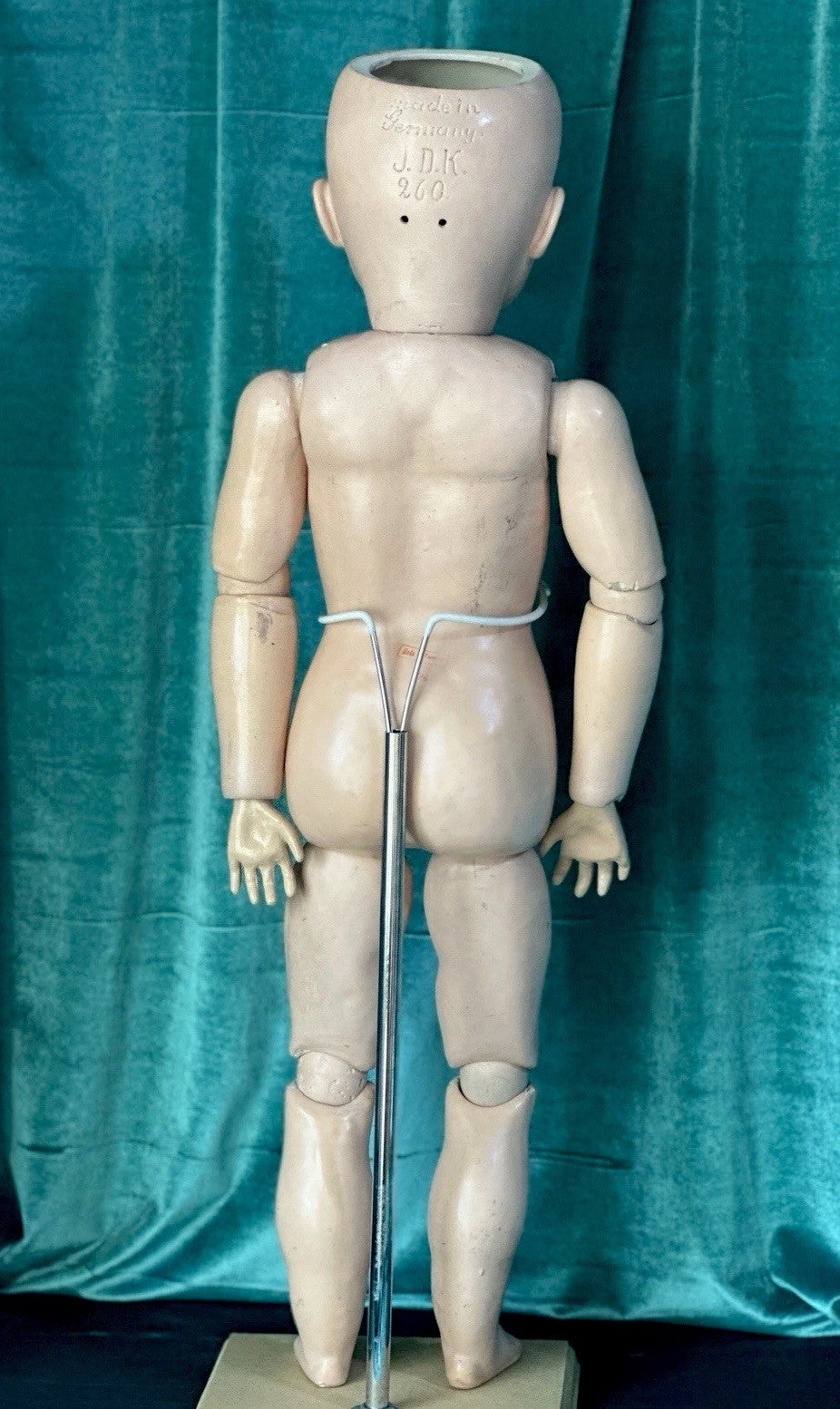 Antique German 28” JDK Kestner 260 74 Bisque Toddler Head Doll Composition Body