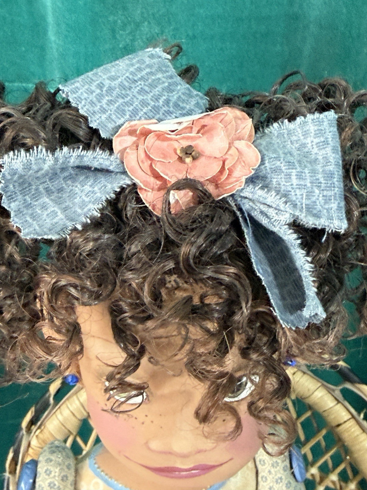 OOAK Artist Handmade Cloth Poseable 24” Doll “Charlotte” by Dianne Adam