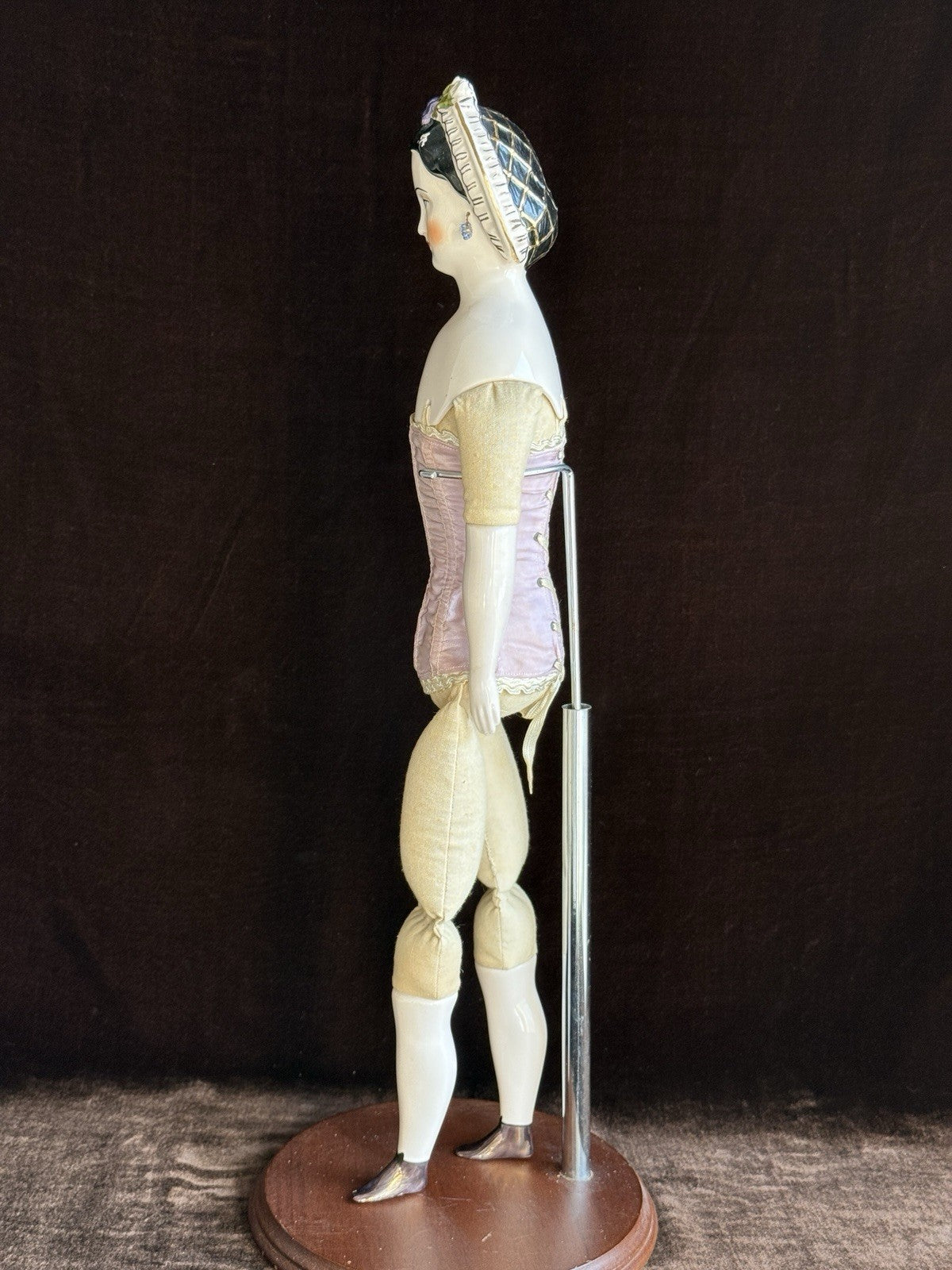 Vintage 1949 Porcelain 18” Reproduction of Antique Grape Lady by Emma Clear