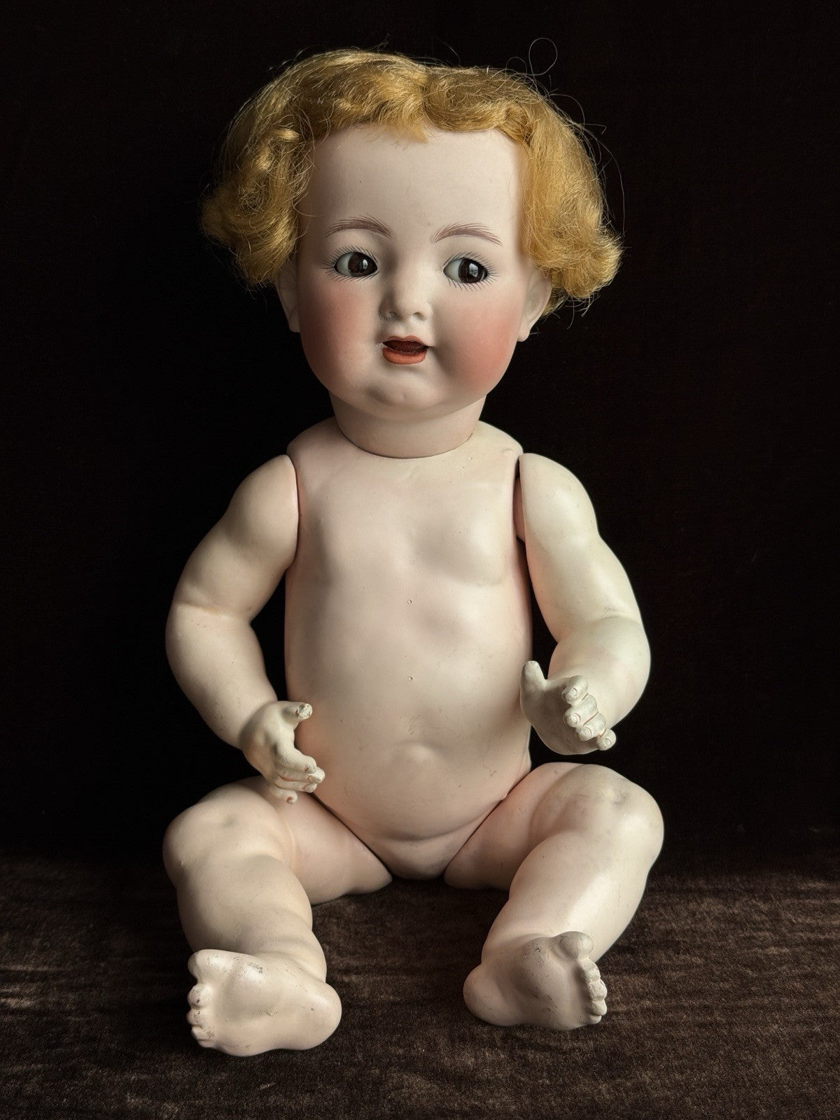 Antique German Kammer & Reinhardt Simon Halbig 126 Bisque Head Flirty Eyes Doll