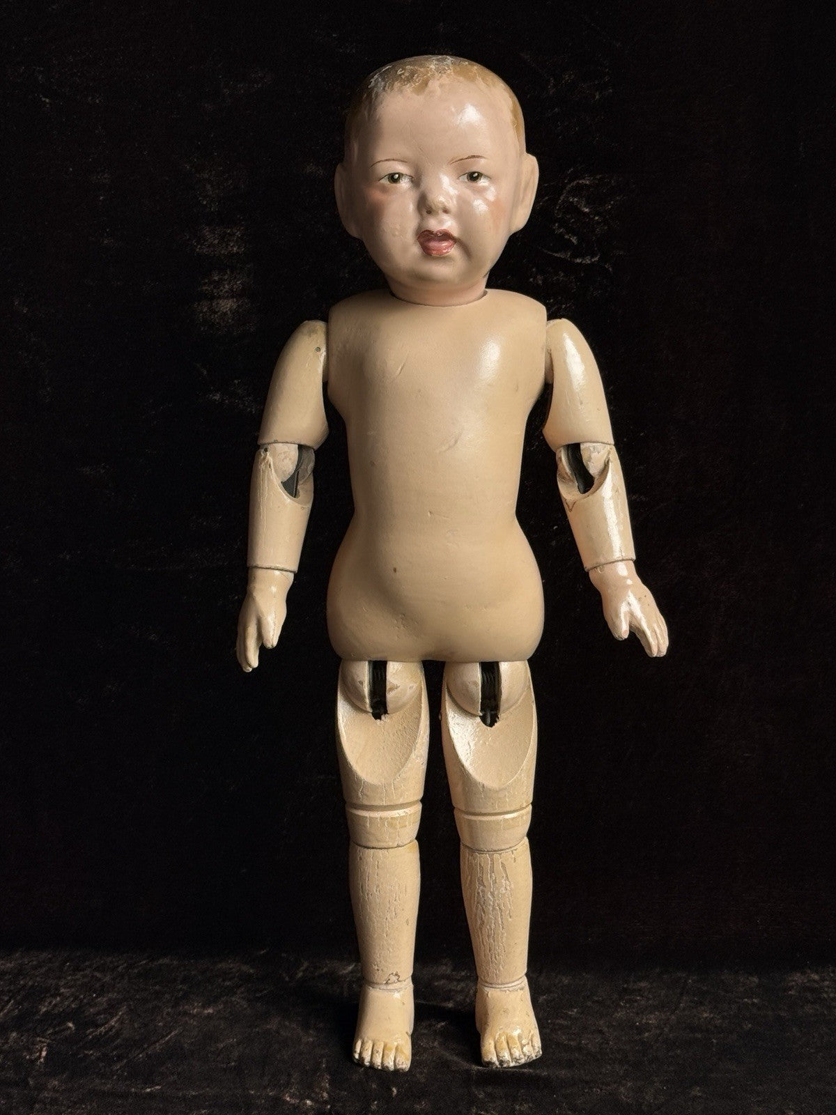 Rare Antique American 15” Schoenhut Tootsie Wootsie Wooden Jointed Boy Doll