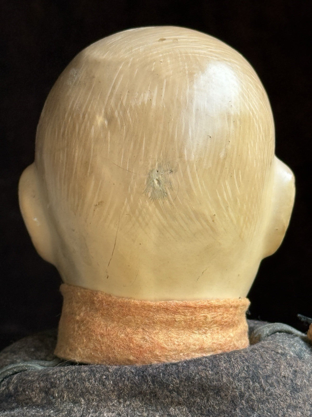 Rare Antique French Soldier 18.5” Papier Mache Composition Character Doll
