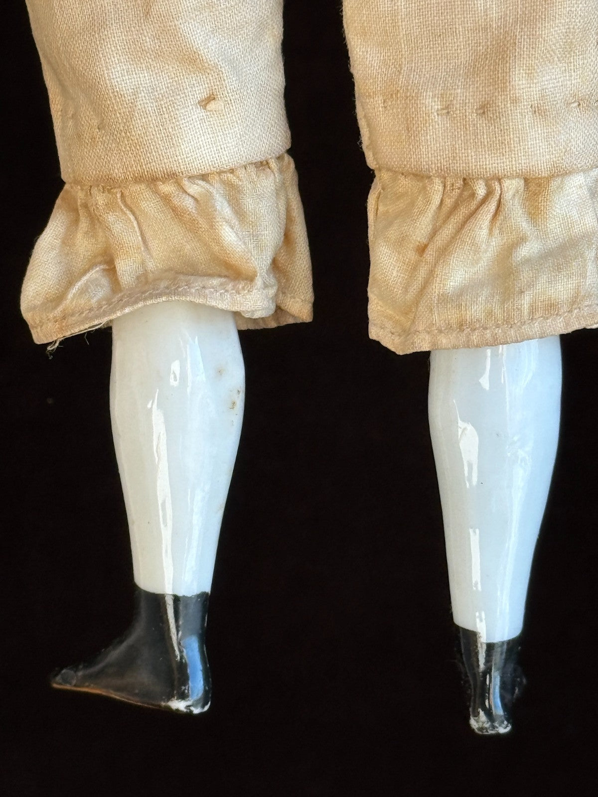 Antique German 12” Flat Top Highbrow China Shoulder Head Doll