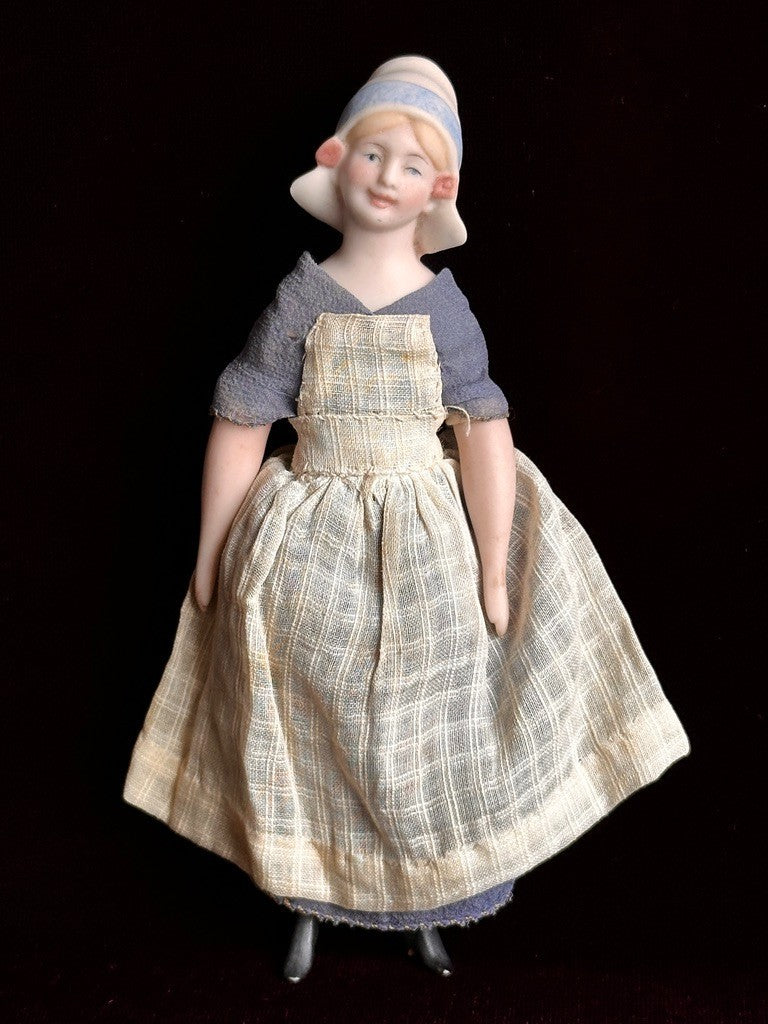 Vintage 5.5” Hertwig (?) Miniature Porcelain Dollhouse Parian Doll