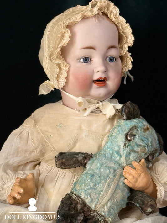Antique German Hertel, Schwab & Co Baby 19” Character BabyDoll