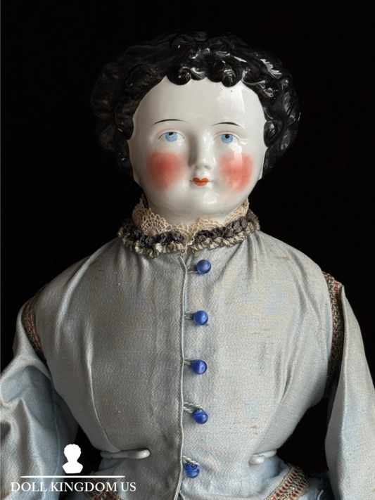 Rare Large Antique German 28” Dolly Madison China Head Doll