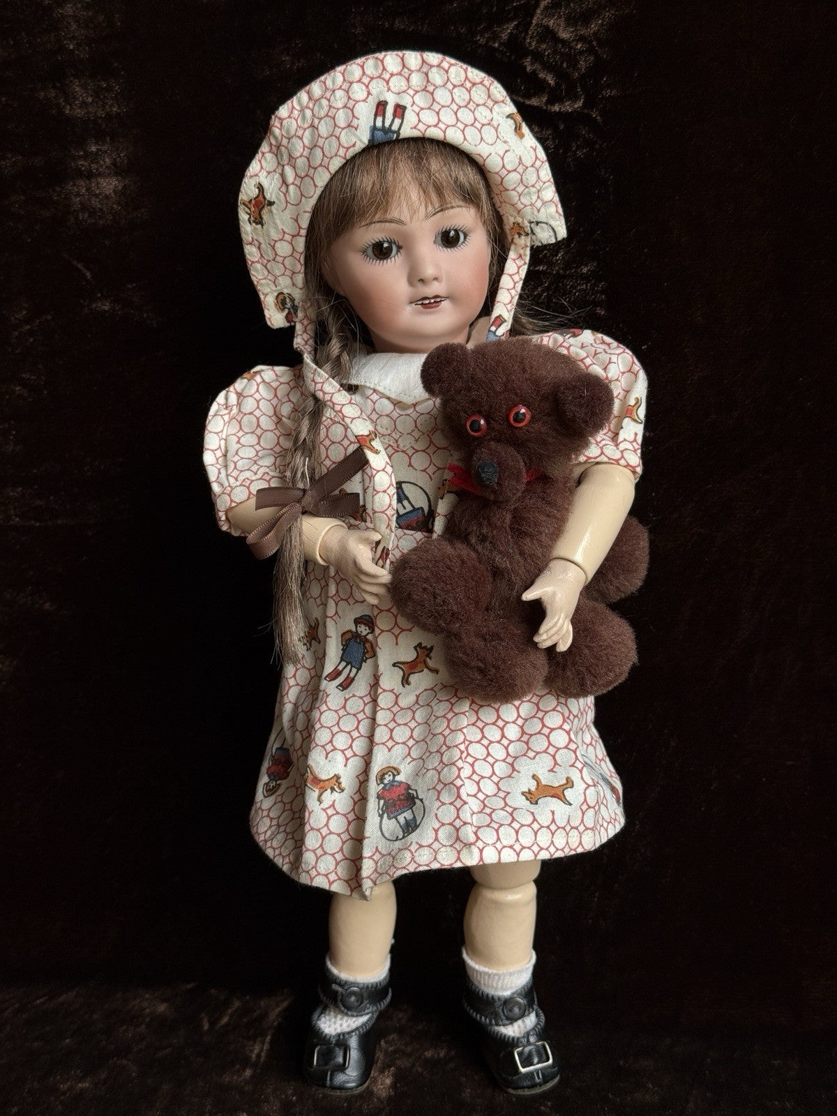Collectible 12" Porcelain Composition Reproduction of Bleuette Unis 301 Doll
