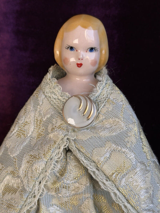 Vintage 7” Ruth Gibbs Porcelain Blonde China Head Doll