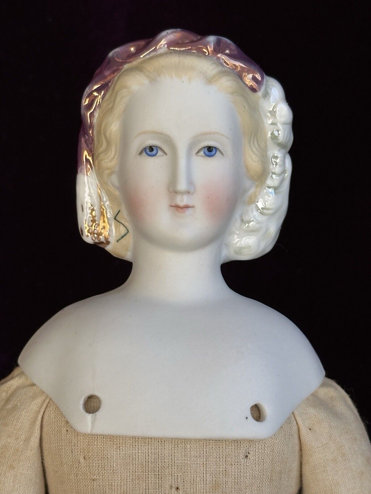 Rare Antique German 14.5” Alt Beck Gottschalck Empress Eugenie Parian China Doll