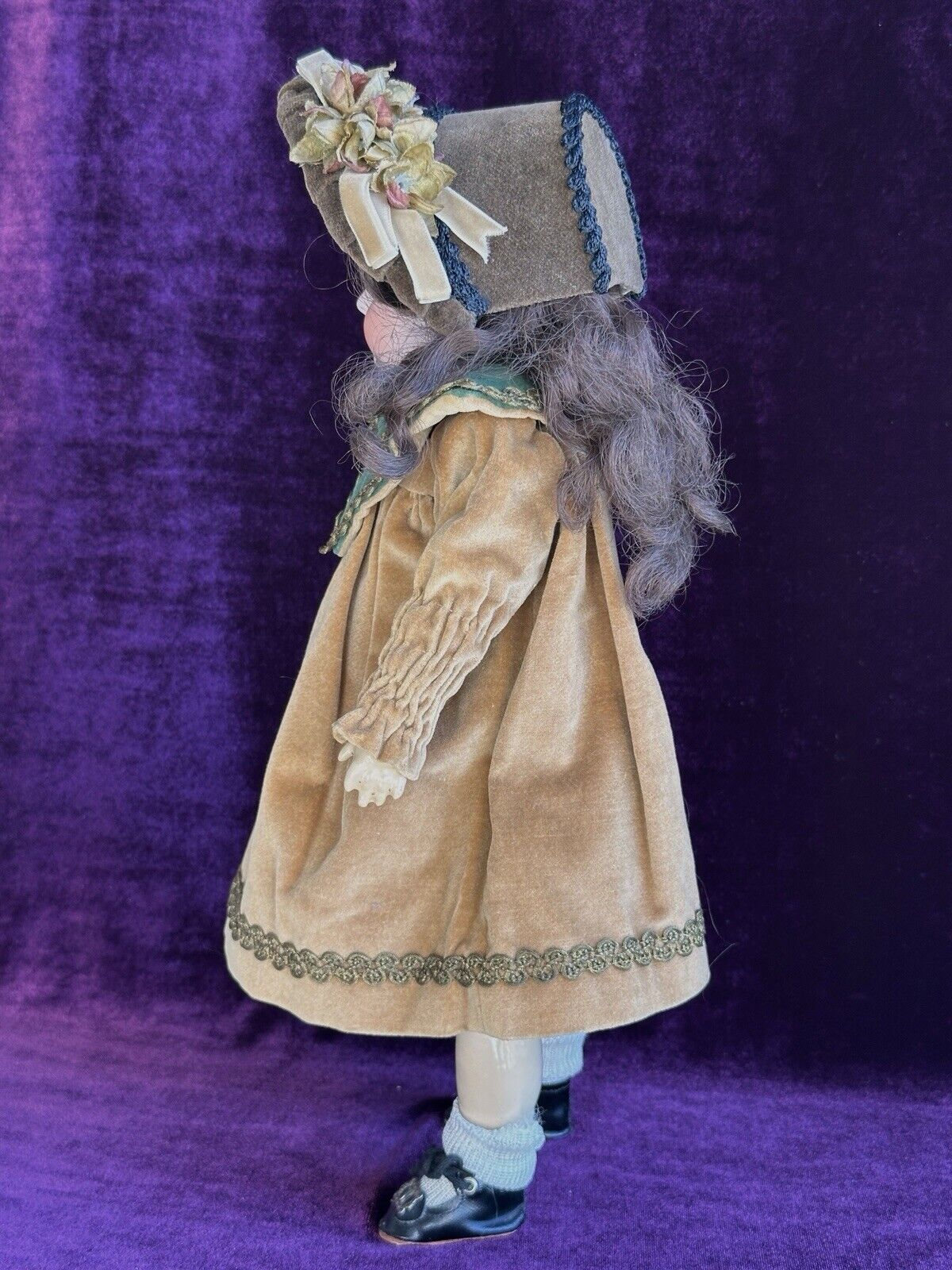 Antique German 13” Gebruder Kuhnlenz 44-24 Dep Bisque Head Doll