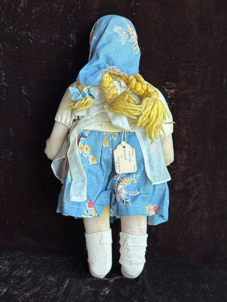 Lot of 3 Collectible Vintage European Cloth Face Mask Dolls