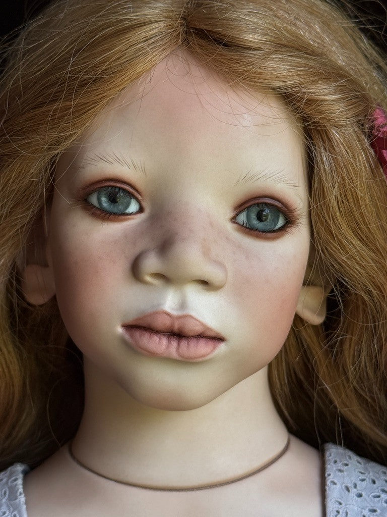 Lifelike Annette Himstedt 26” Porcelain Doll MELA New in Box LE 90 Certificate