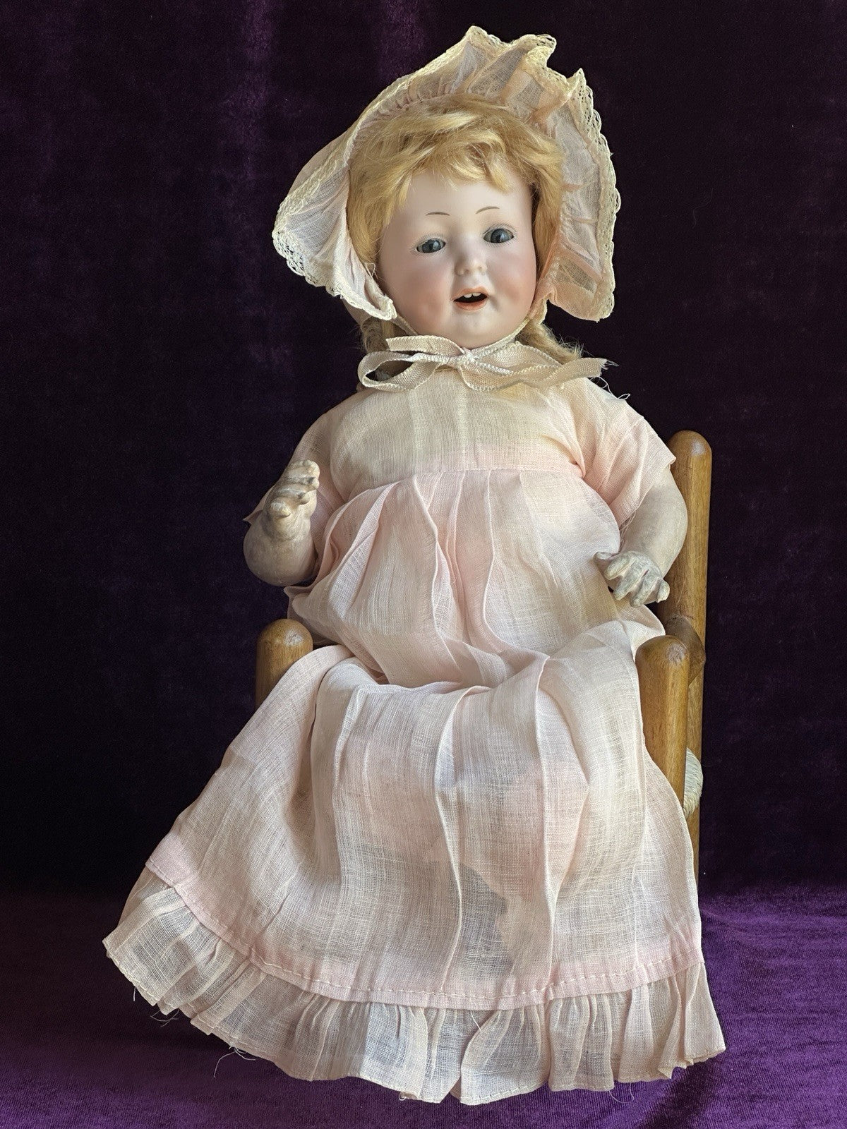 Rare Antique German 11.5” Armand Marseille 590 Bisque Head Baby Doll