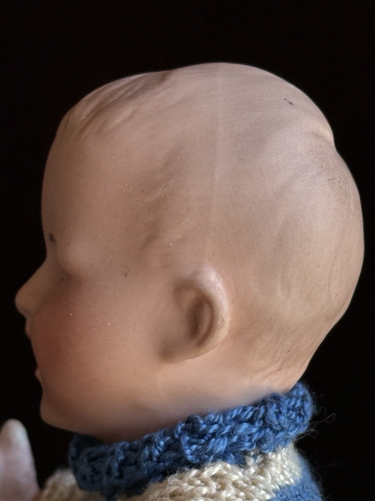 Antique German 8” Gebruder Heubach Bisque Head Character Baby Boy Doll