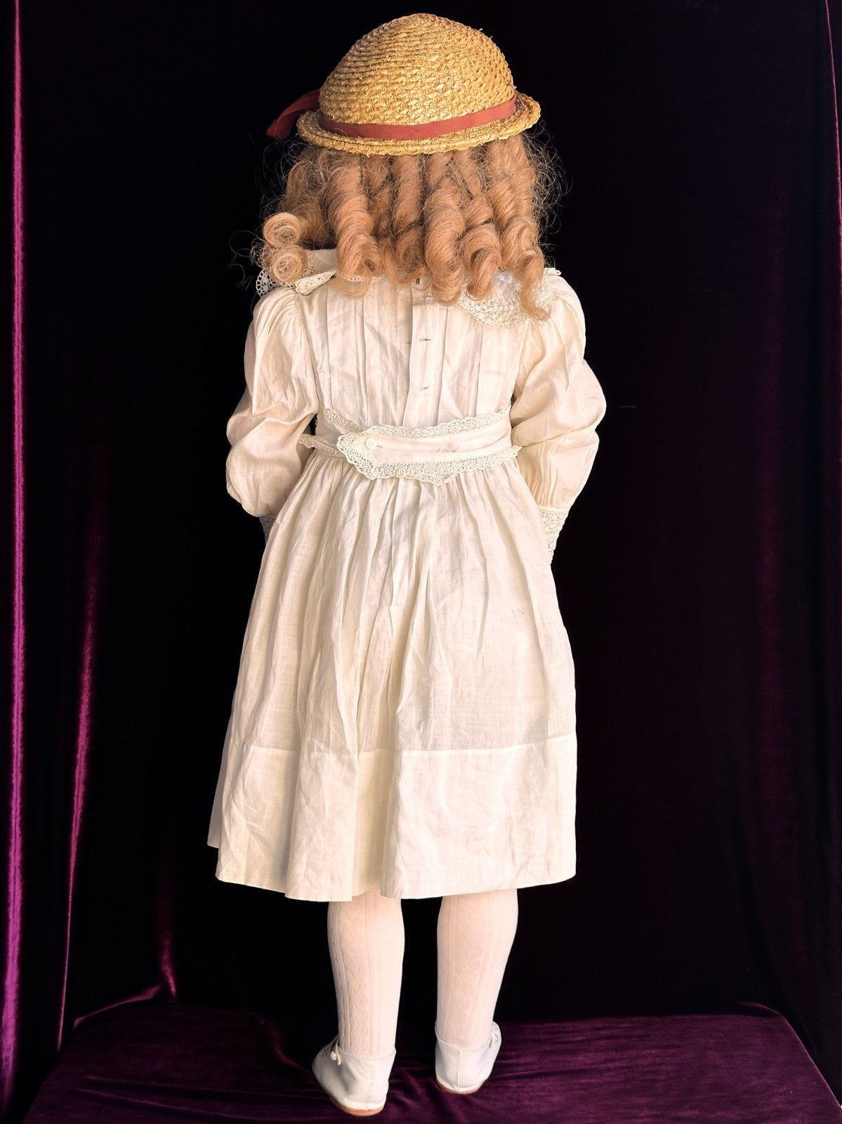 Huge Antique German 36" Franz Schmidt 85 Bisque Head Doll