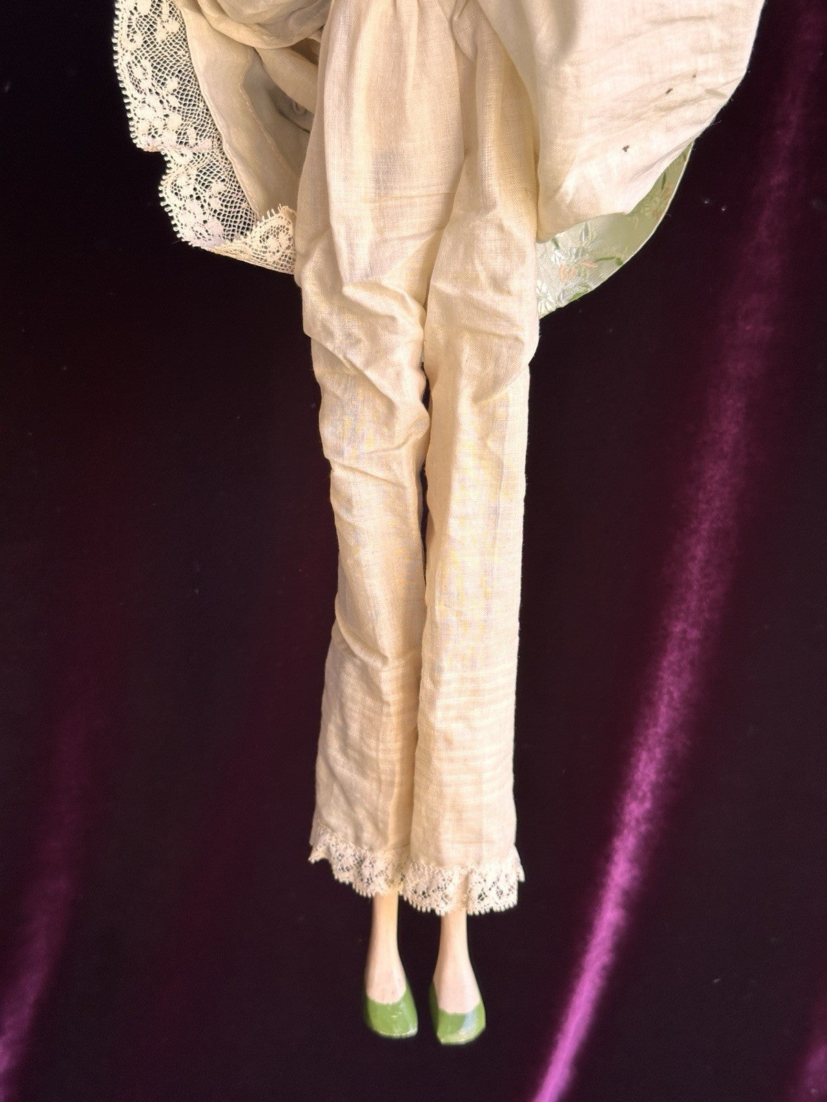 Hand-Carved 16.5” Peg-Jointed Grodnertal Style Wooden Reproduction Doll