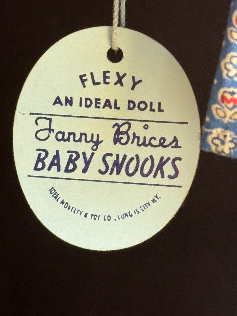 Vintage American Ideal 12.5" Baby Snooks Flexy Doll Fanny Brice Doll with Tag