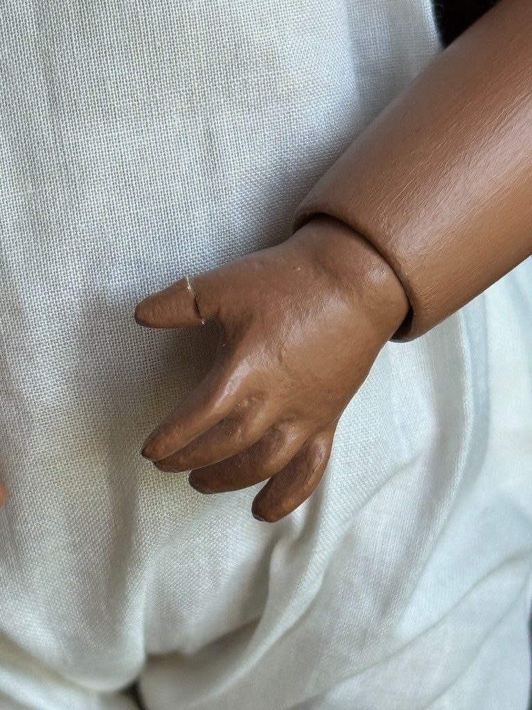 Rare Dark Complexion 12" Porcelain Composition Repro of Bleuette Unis 301 Doll
