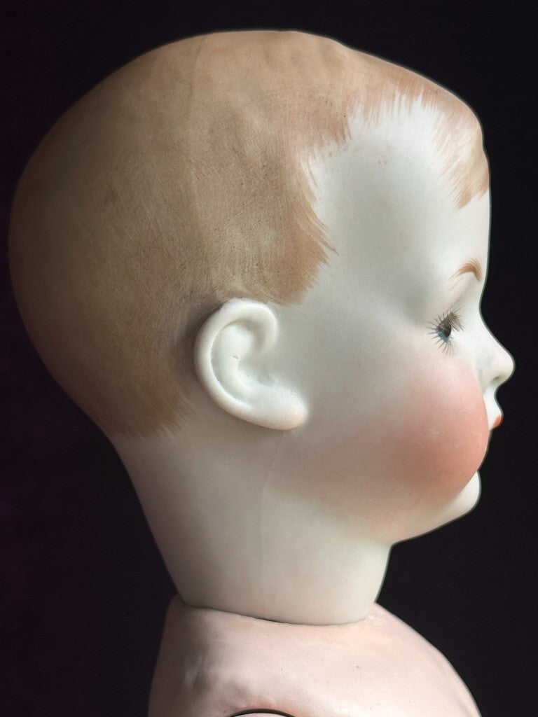 Antique 17" Bruno Schmidt 2048 Tommy Tucker Bisque Head Character Boy Doll