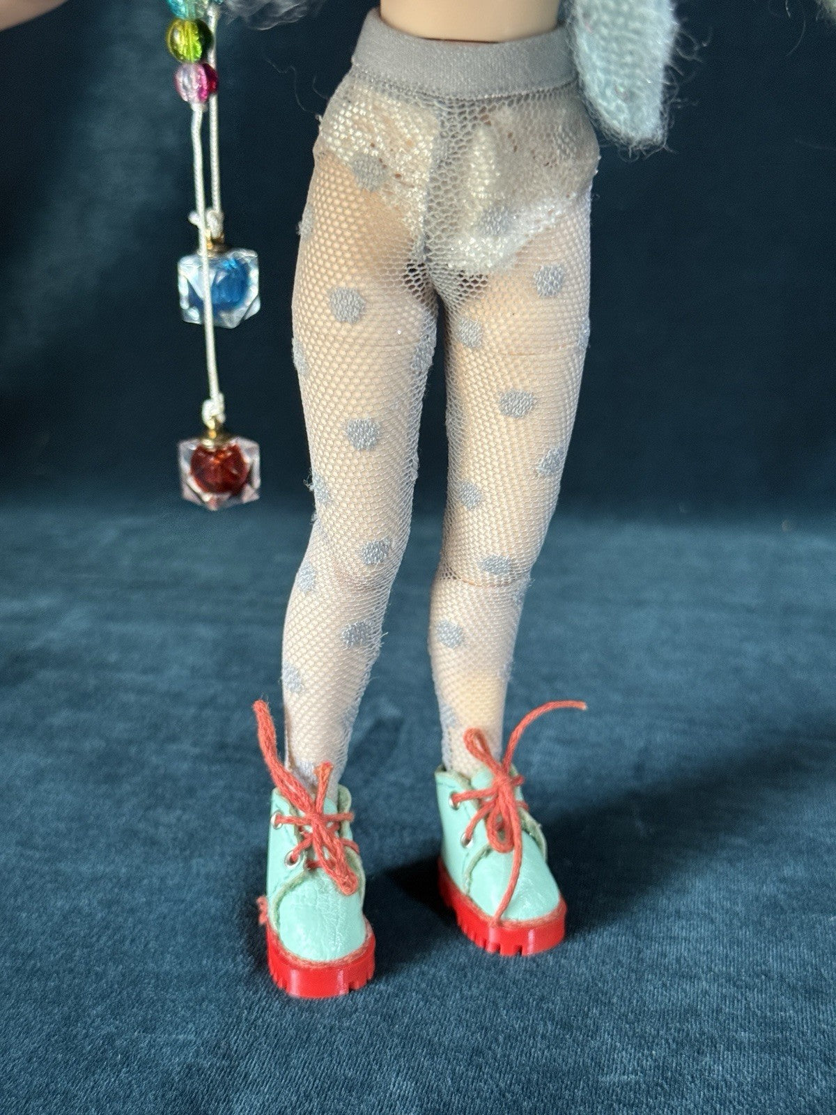 OOAK Custom Blythe 11” Artist BJD Doll In Green/blue Dress