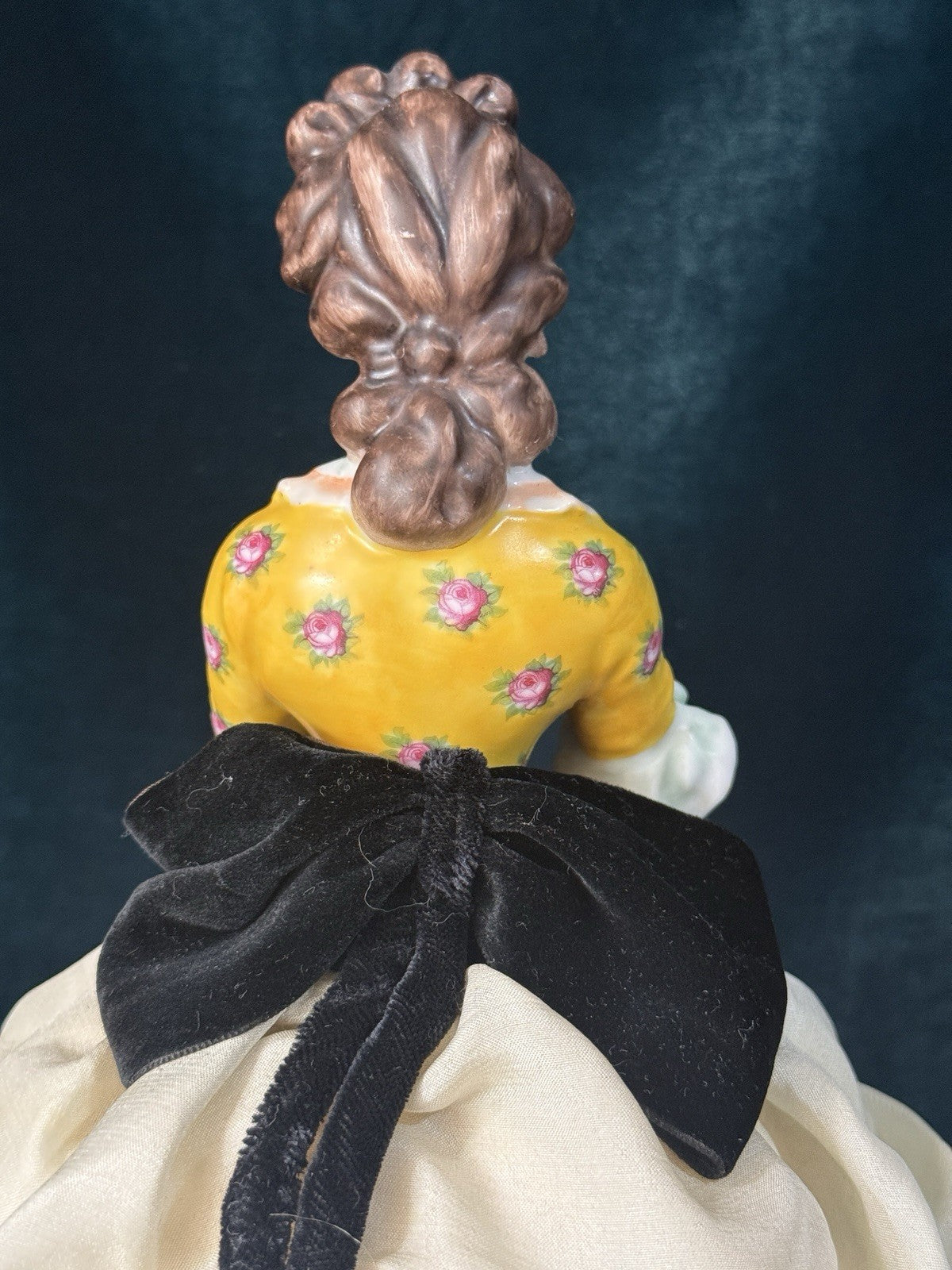 Large Antique German Porcelain William Goebel 12” Half Doll Pin Cushion