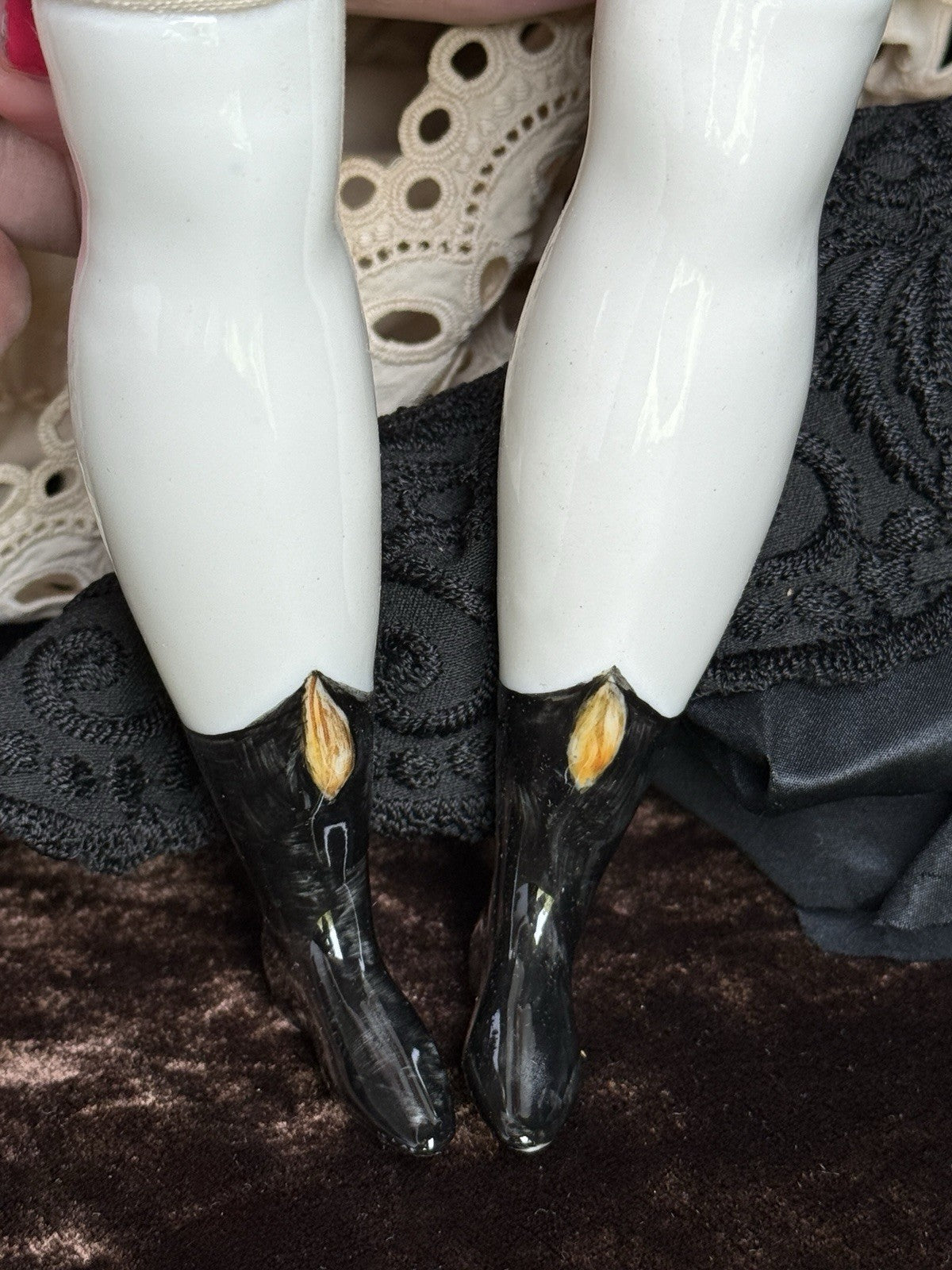 Antique German 18” Kister China Shoulder Head Doll