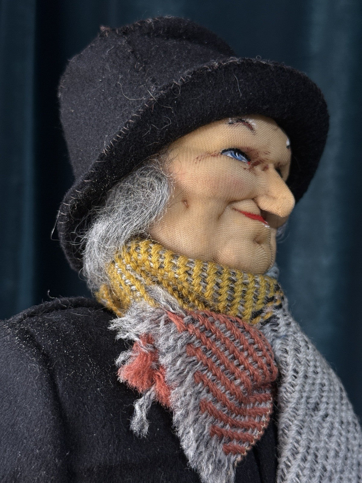 Rare Charles Dickens’ Character Scrooge 20” Stockinette Doll by Bernard Ravca
