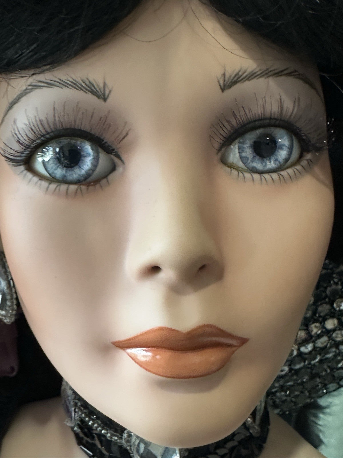 Collectible Large 42” Porcelain Doll “Platinum” by Rustie LE 700 COA/Stand