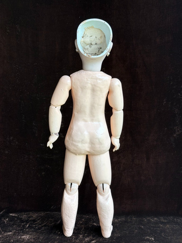Vintage 24” Reproduction Bisque Jumeau Head on Original Antique French Body
