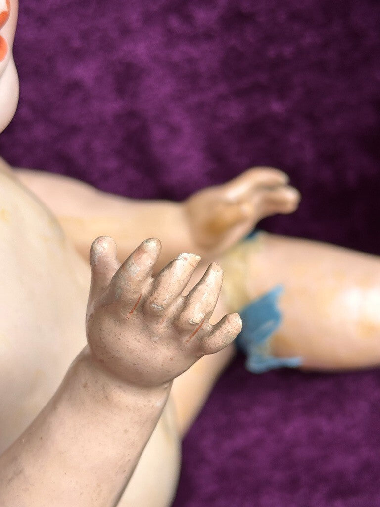 Antique Japanese 12.5” Morimura Brothers Asian Baby Doll with Original Outfit