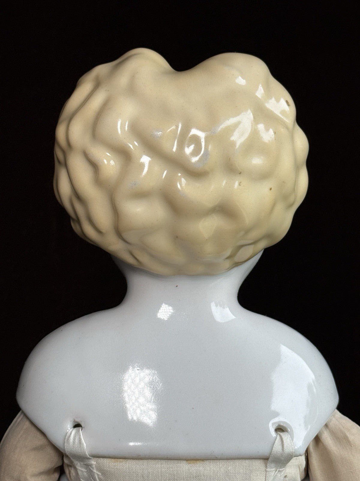 Antique German 21” Highbrow Blonde China Doll