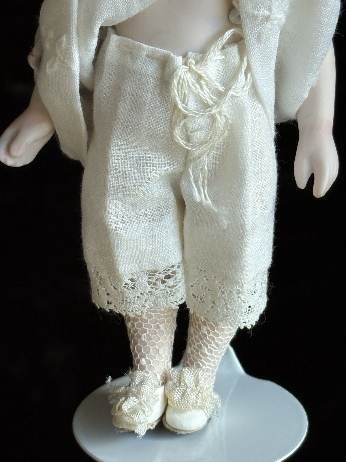 Miniature 5.25” Cathy Hansen Porcelain Repro Antique Mignonette Dollhouse Doll