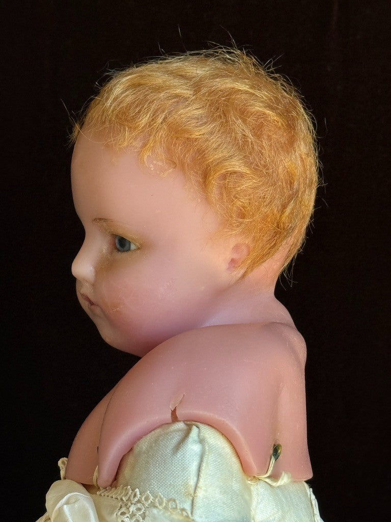 Antique English 21" Pierotti Poured Wax Doll