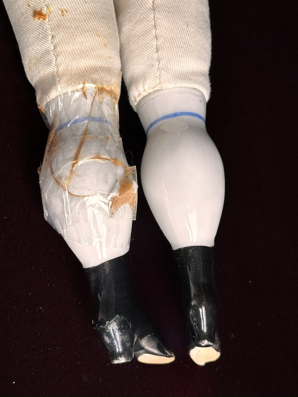 Large Antique German 27” Flat Top Highbrow China Shoulder Head Doll