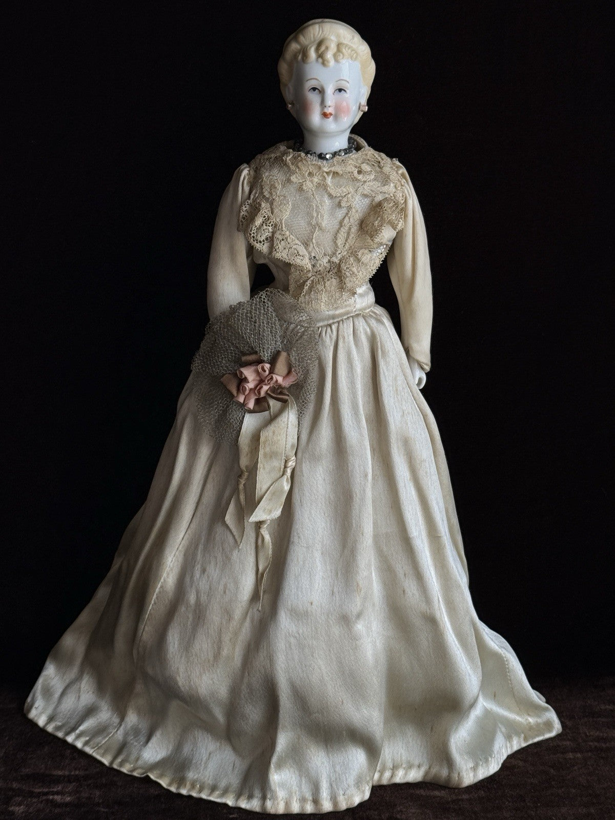 Antique 14” Made in Japan China Shoulder Head Bride Doll