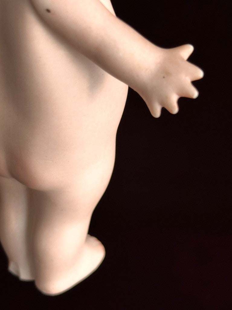 Antique German 6" Rose O’Neill All-Bisque Kewpie Doll Blue Wings