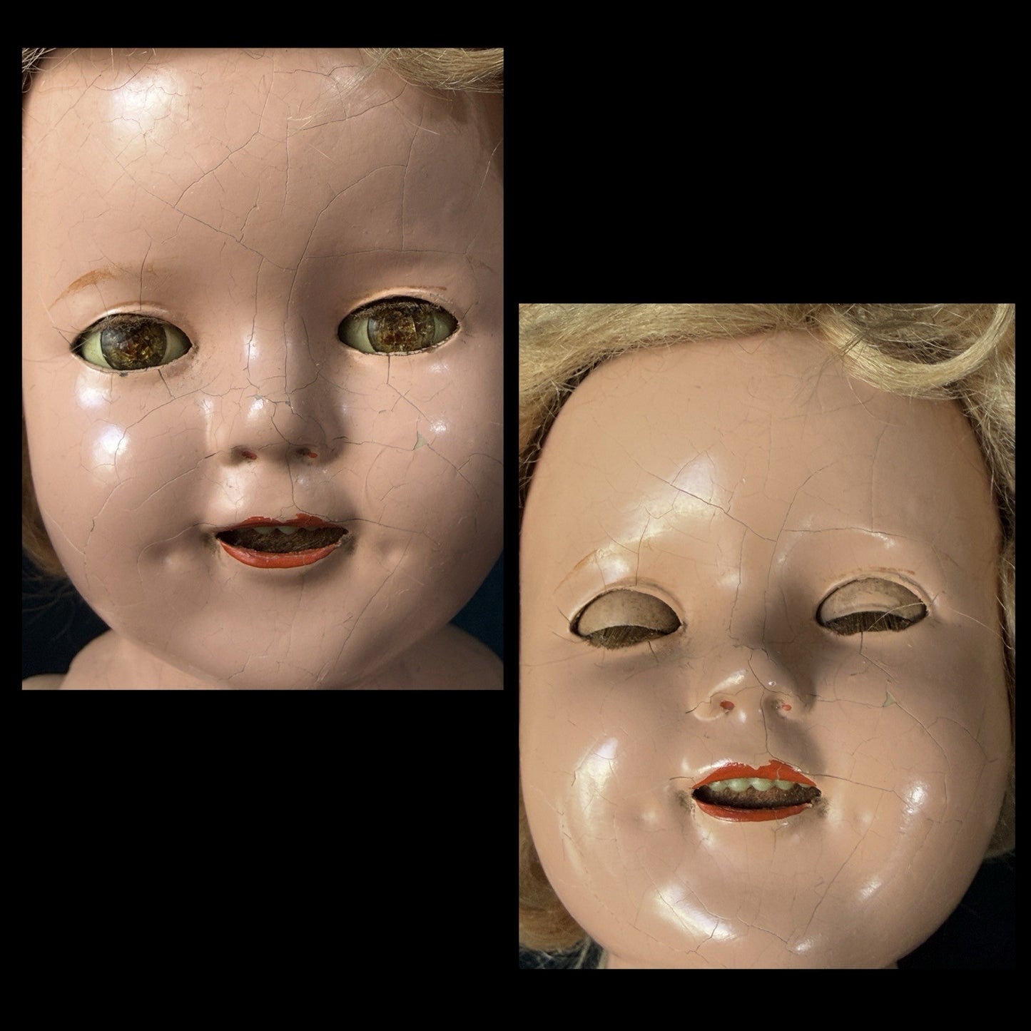 Lot Of 2 Vintage 1930’s Composition 15” and 13” Shirley Temple Doll by Ideal