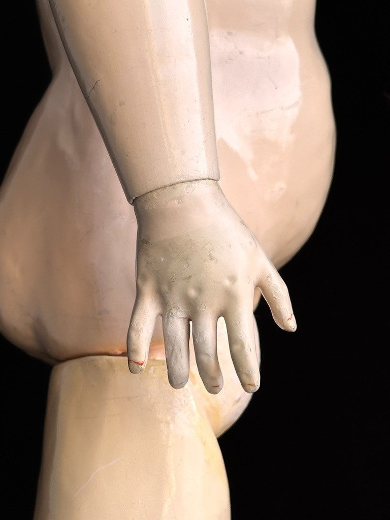 Huge Antique German 36" Franz Schmidt 85 Bisque Head Doll