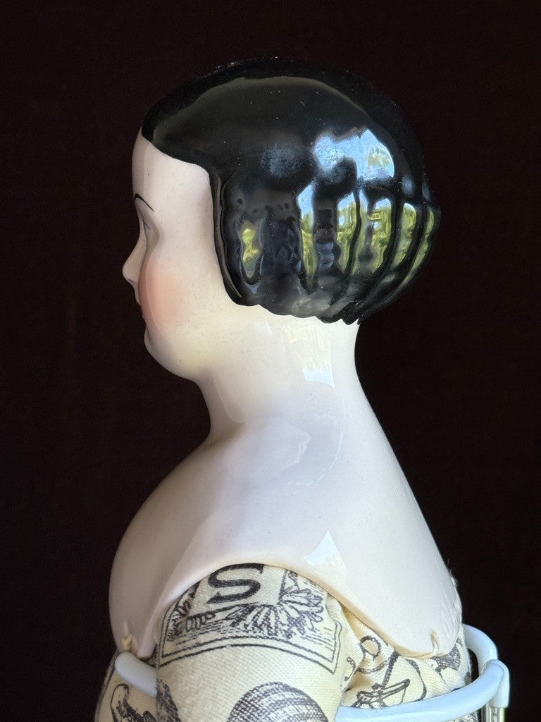 Porcelain 22” Reproduction of Antique Covered Wagon China Doll by Clara Wade