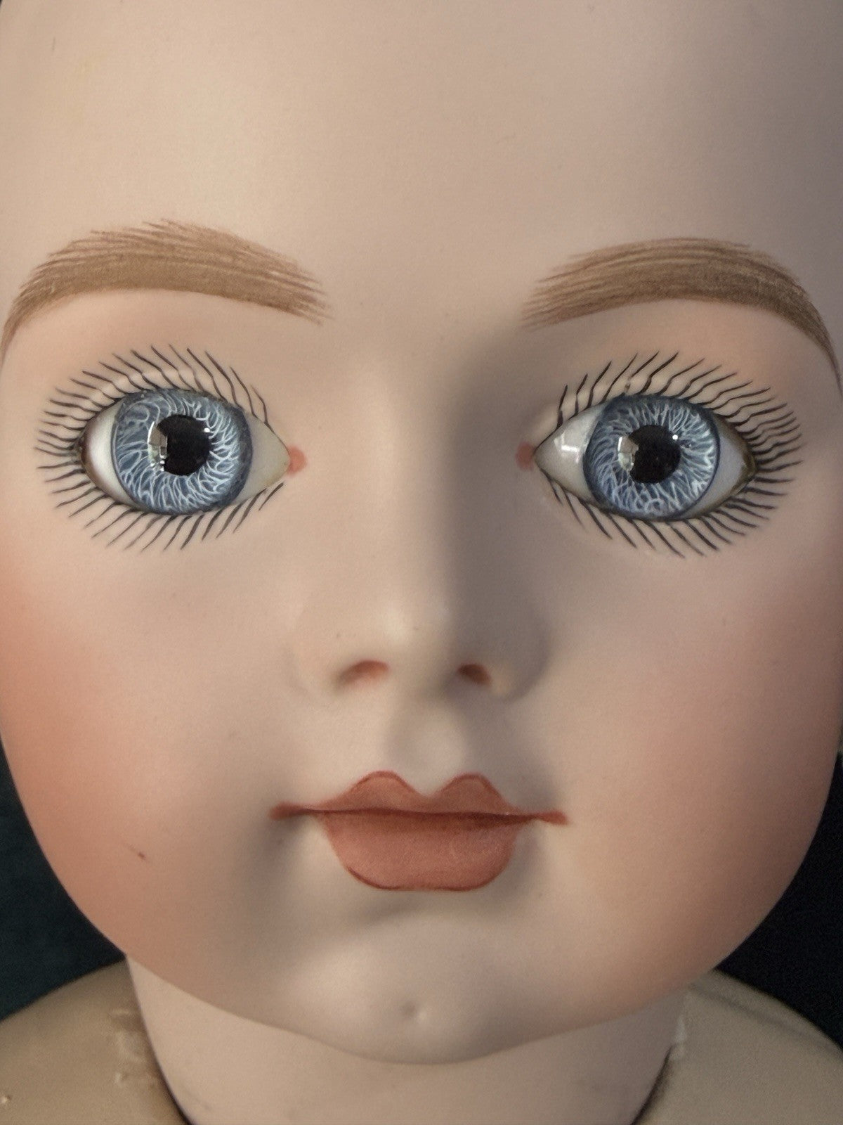 Vintage Reproduction of Antique French Bru Jne R 27” Doll Porcelain Head