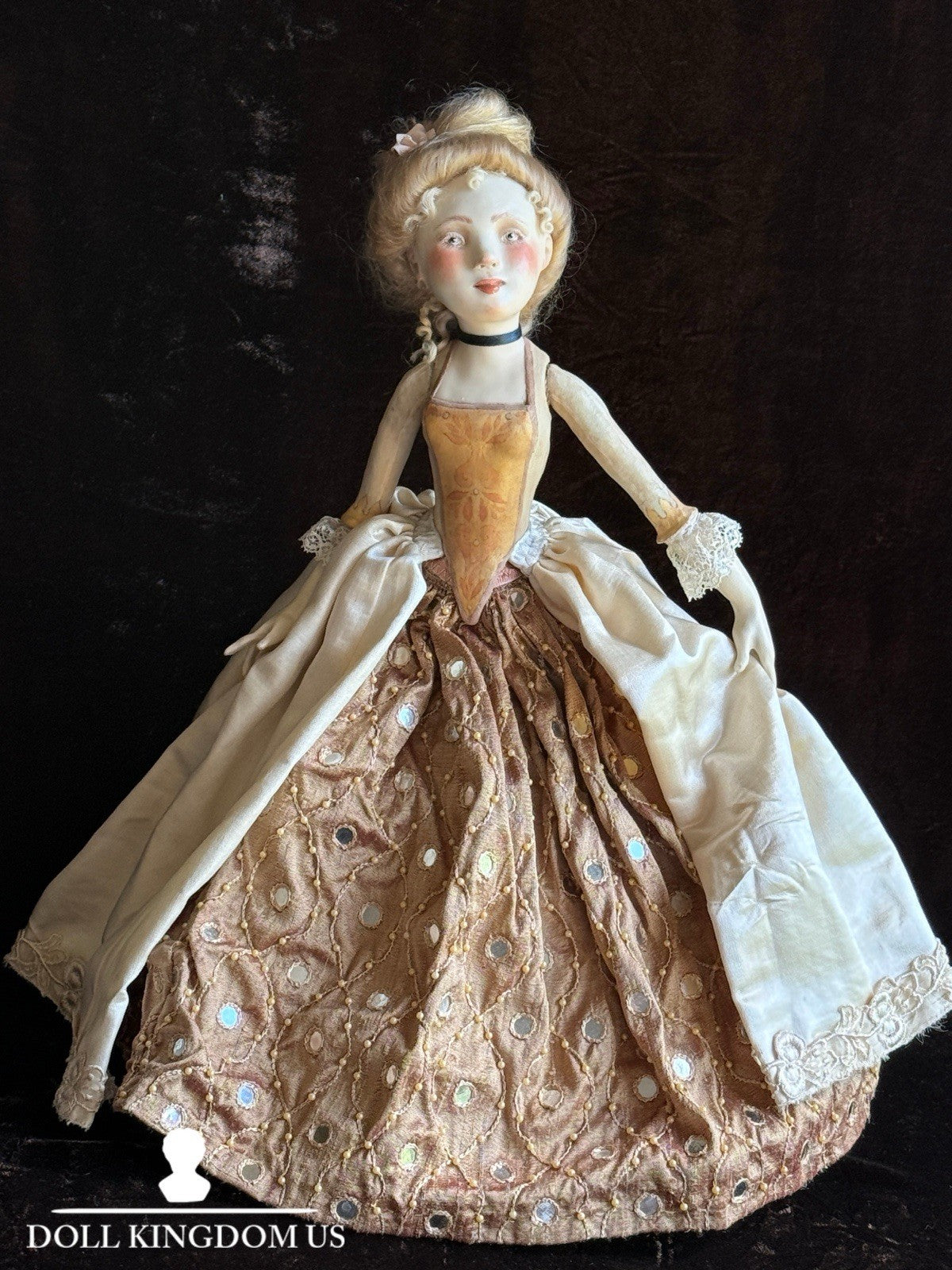 OOAK Collectible 14.5” Judith & Lucia Friedericy Wax Over Porcelain Doll