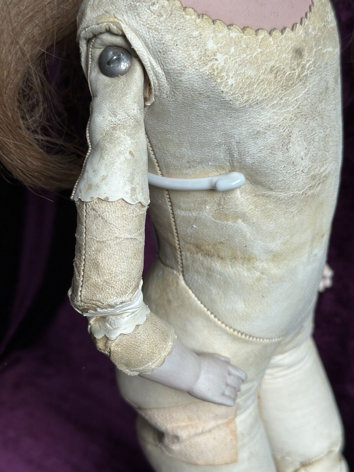 Antique German 18” Cuno Otto Dressel COD 93 (?) C DEP Bisque Shoulder Head Doll