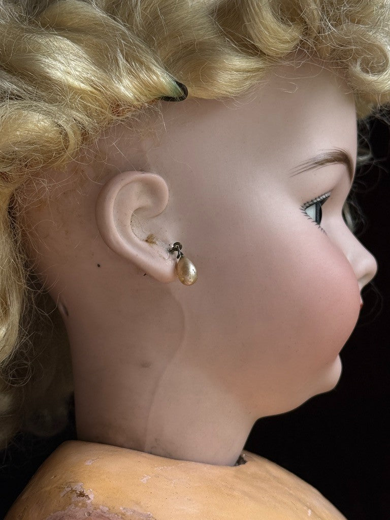 Large Antique German 30” Simon Halbig Dep 1079 Bisque Head Doll