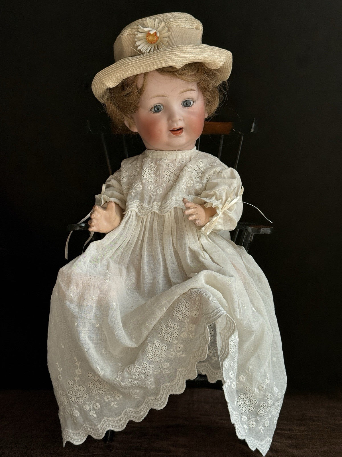 Antique Japan 16” Bisque Head Morimura Brothers Baby Doll