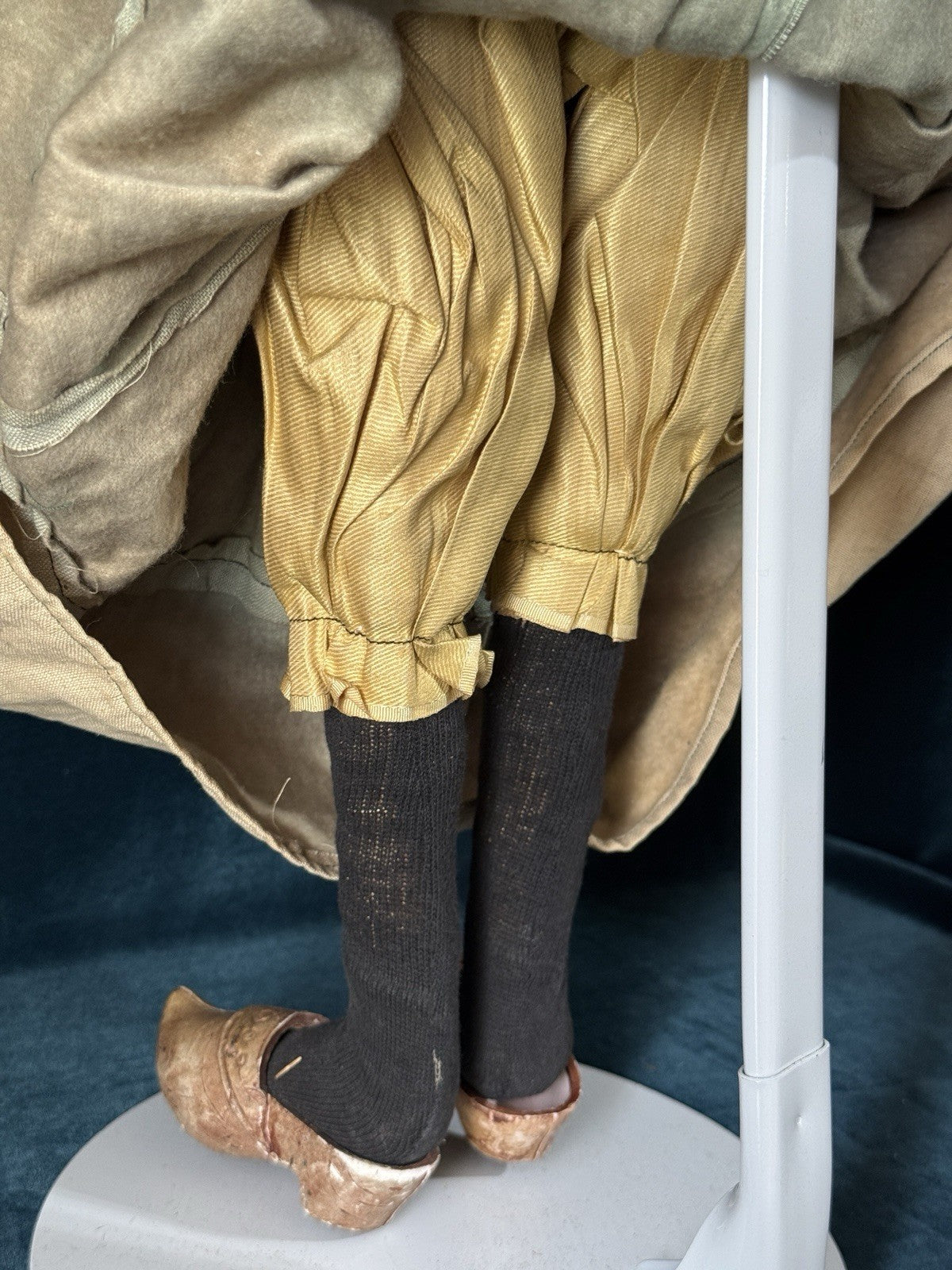 Antique 1940’s Large 23” French Ravca Cloth Doll With Tag