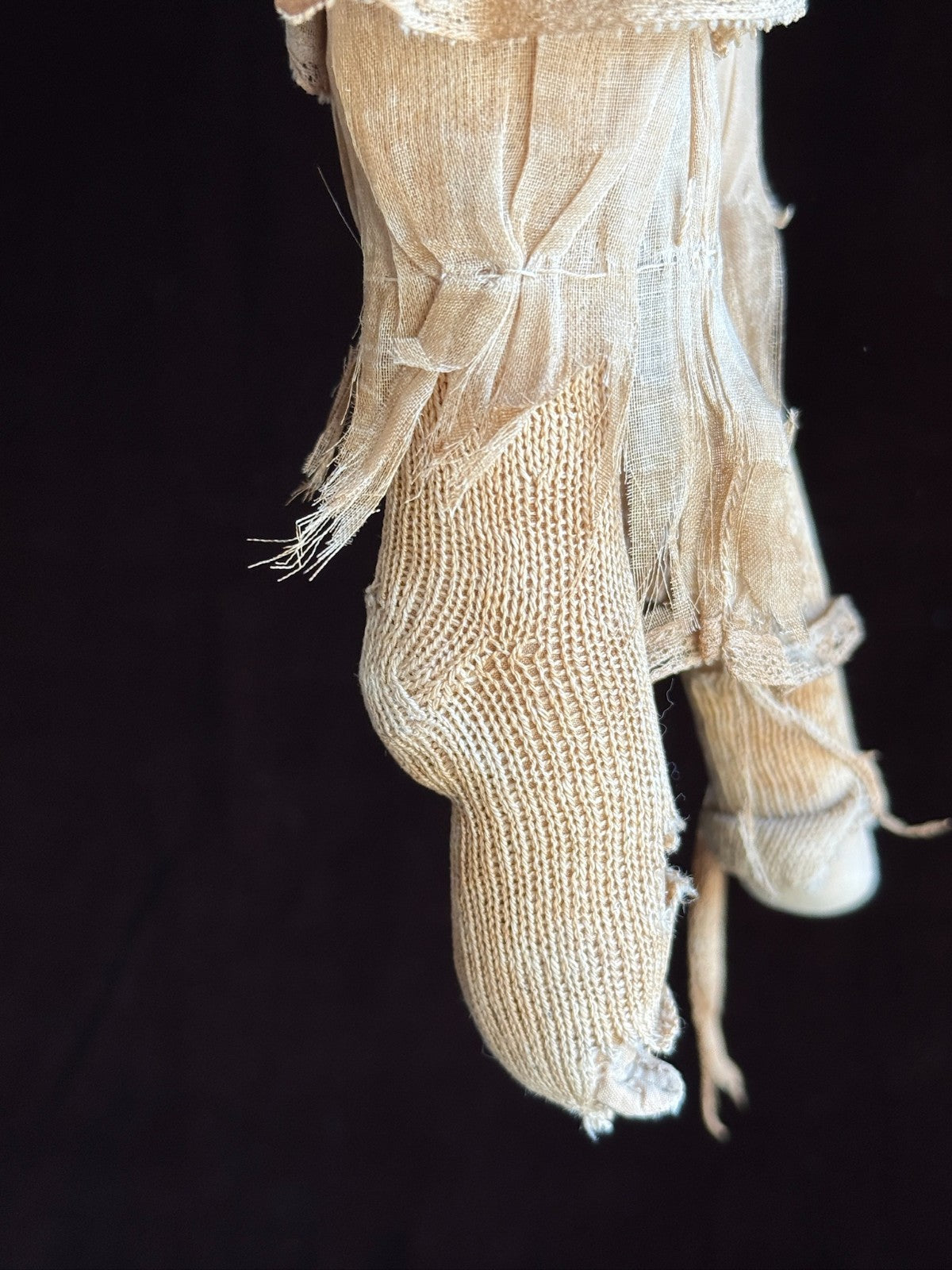 Vintage Italian 24.5” Lenci Artdeco French Boudoir Felt Cloth Character Doll