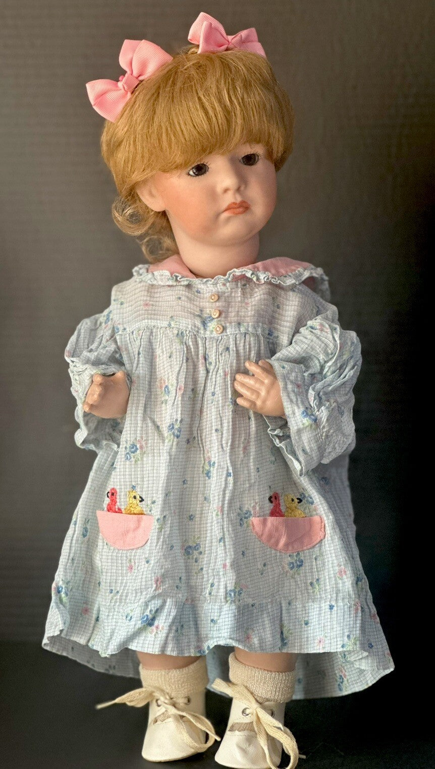 Artist Reproduction of Gebruder Heubach 7246 Pouty Face Character 19” Doll