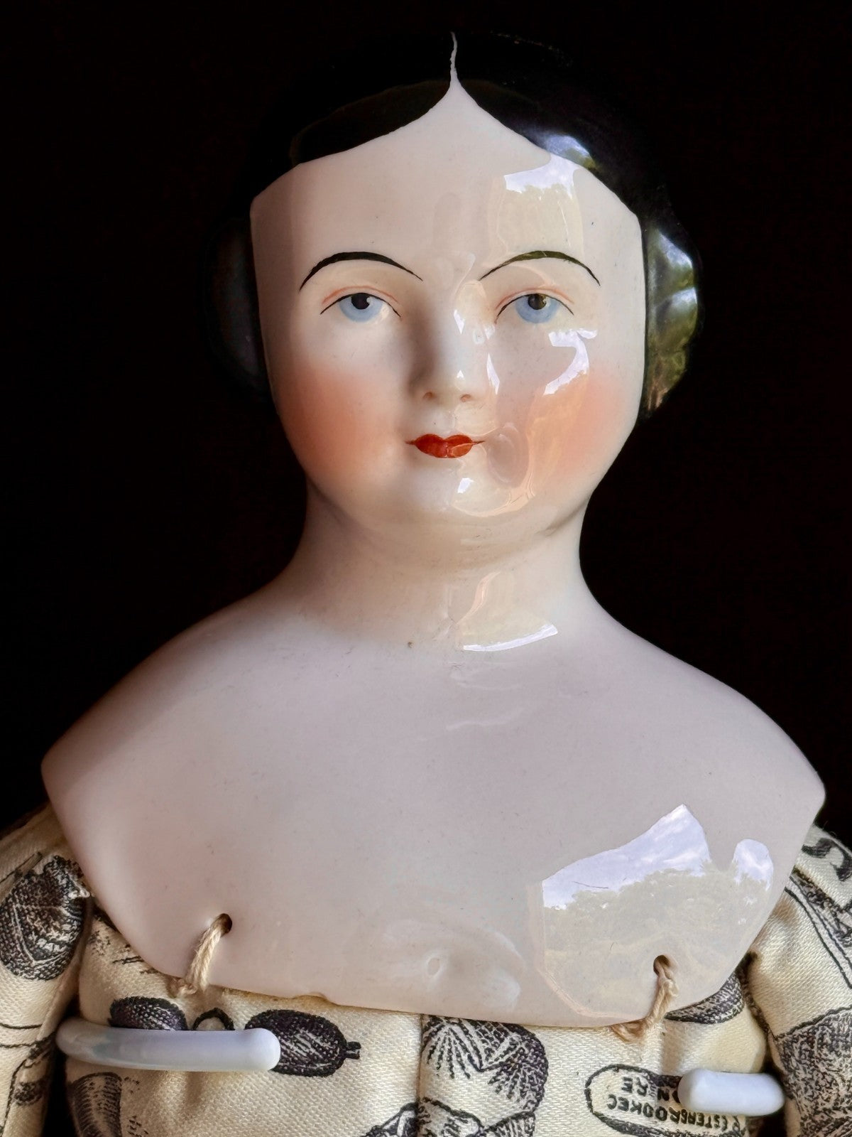 Porcelain 22” Reproduction of Antique Covered Wagon China Doll by Clara Wade