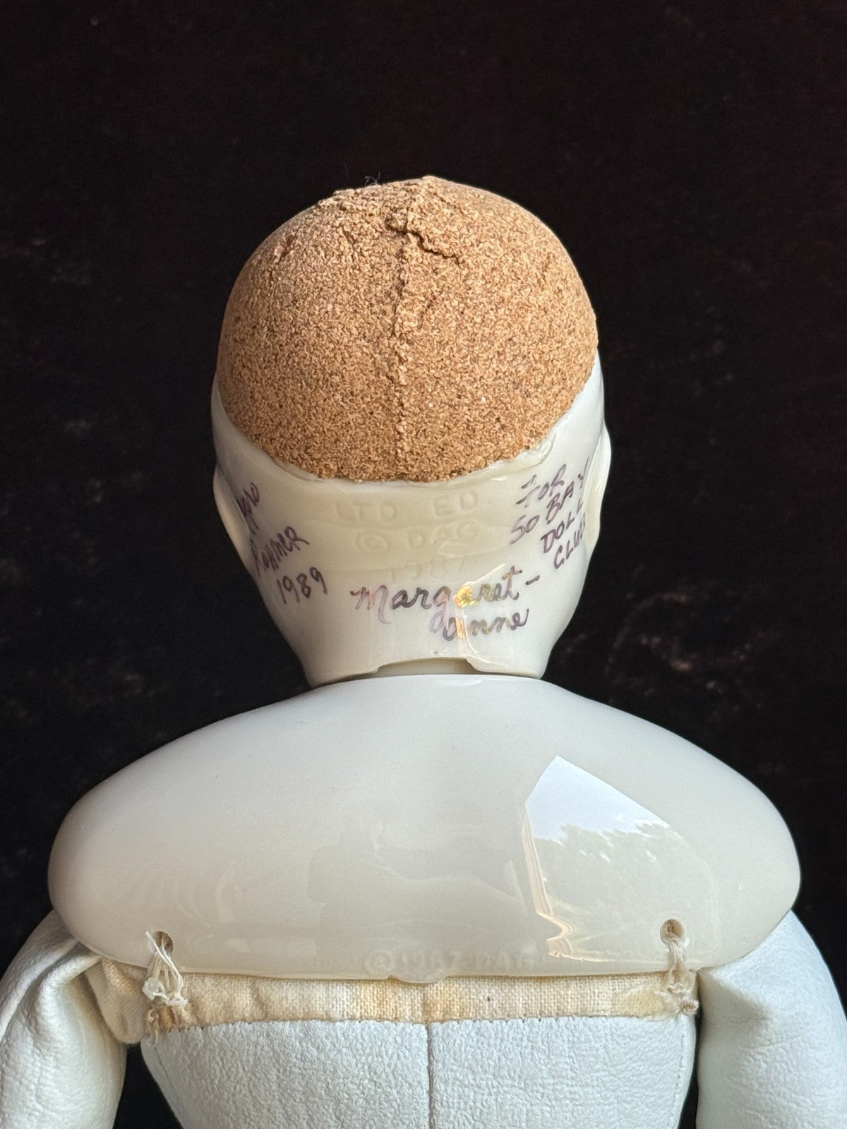Vintage 18” Reproduction of Antique French Rohmer Glazed Porcelain Fashion Doll